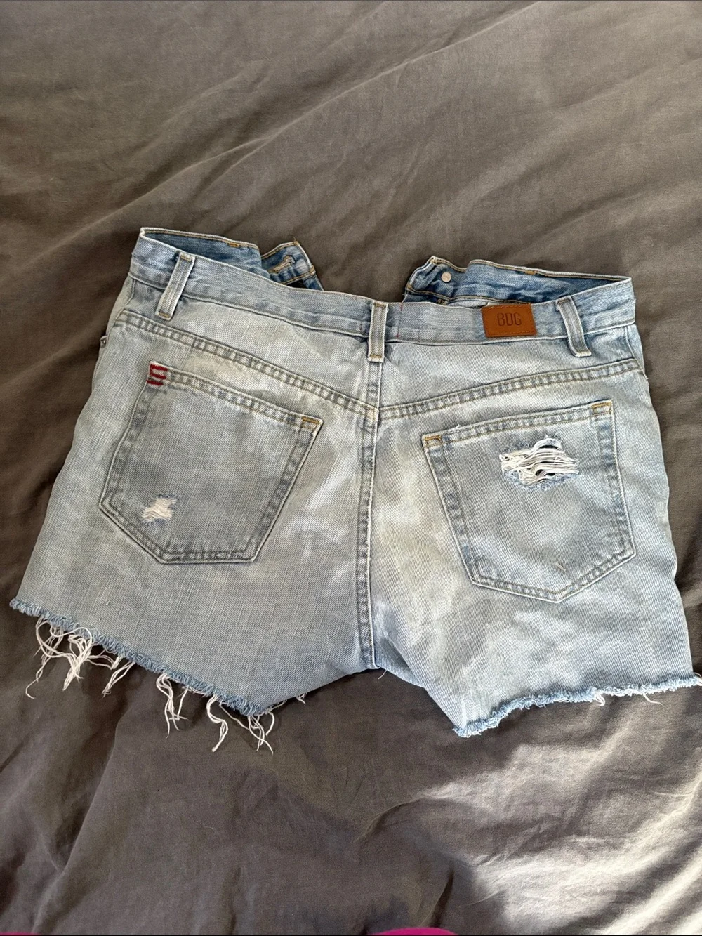 Urban Outfitters Light Wash Distressed Denim Cutoff Shorts
